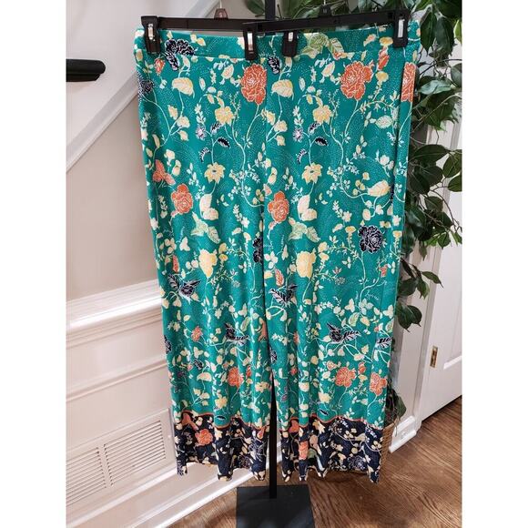 Est. 1946 Calypso Green Floral Polyester Boho Hippie Chic Harem Pants 22/24W - Picture 12 of 12